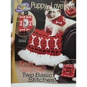 ANNIES CROCHET N WEAVE PUPPY LOVE 10 EASY PLAYFUL DESIGNS item379